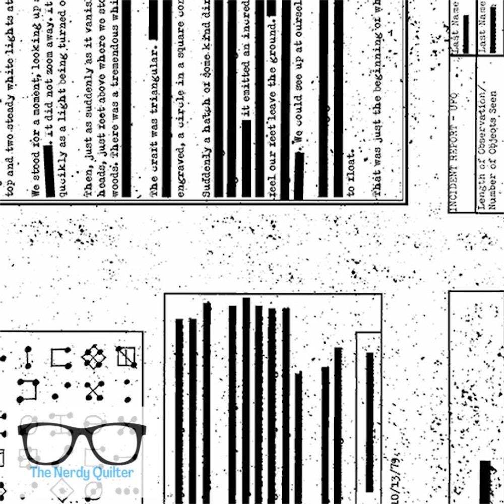 Declassified Redacted in Achromic by Giucy Giuce for Andover - Sold by the Half Yard A-9244-L