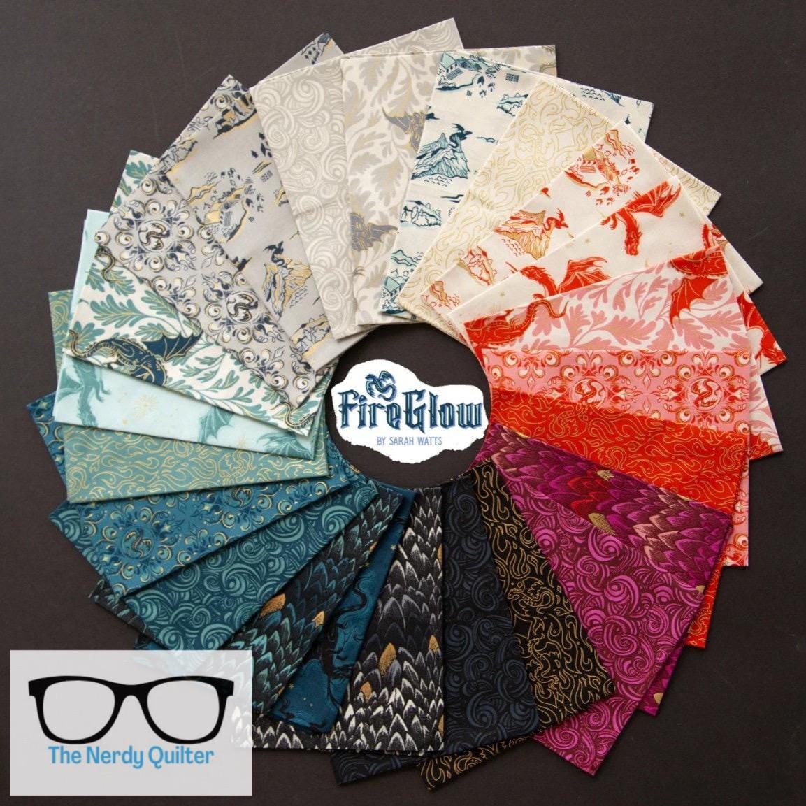 Preorder: Fireglow Dragon Scribe in Metallic Black by Sarah Watts for Moda *October Delivery*