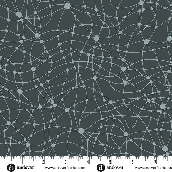 Ink Flow in Black Manatee by Giucy Giuce for Andover - Sold by the Half Yard