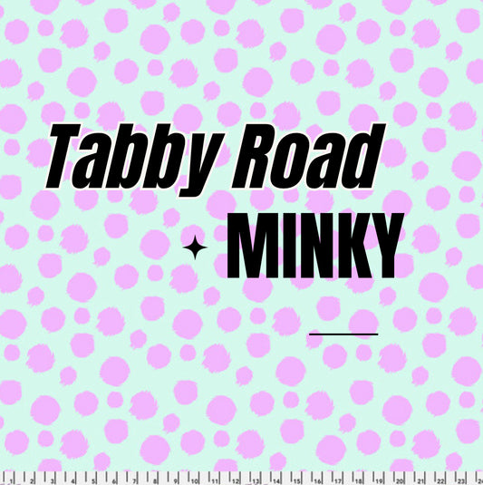 Preorder: Minky Tabby Road Deja Vu Fur Ball in Technomint by Tula Pink for Freespirit PWTP097.Technomint