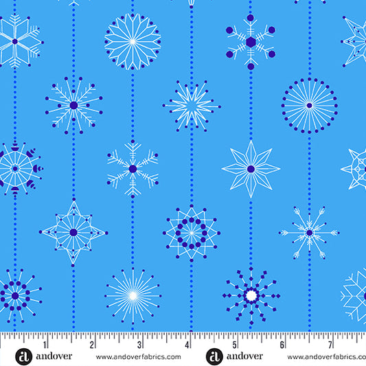 Preorder: Deco Frost Snowflakes in Frost by Giucy Giuce for Andover