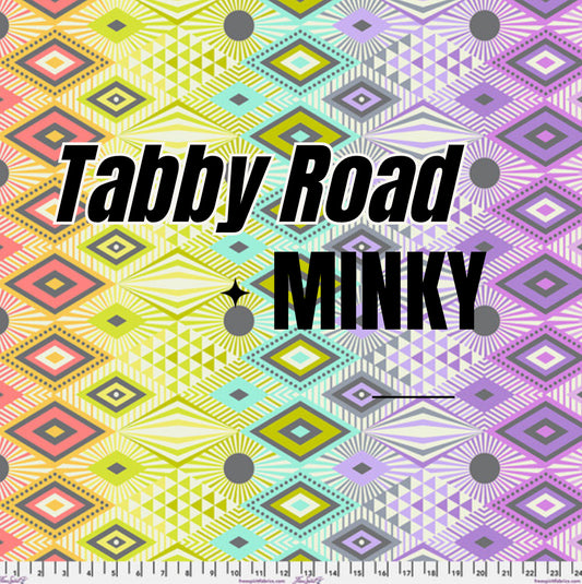 Preorder: Minky Tabby Road Deja Vu Disco Lucy in Prism by Tula Pink for Freespirit PWTP232.Prism