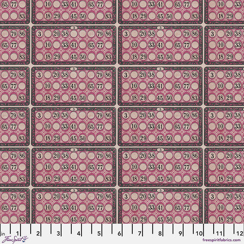 Palette Pink Numbers by Tim Holtz for Freespirit - Sold by the Half Yard