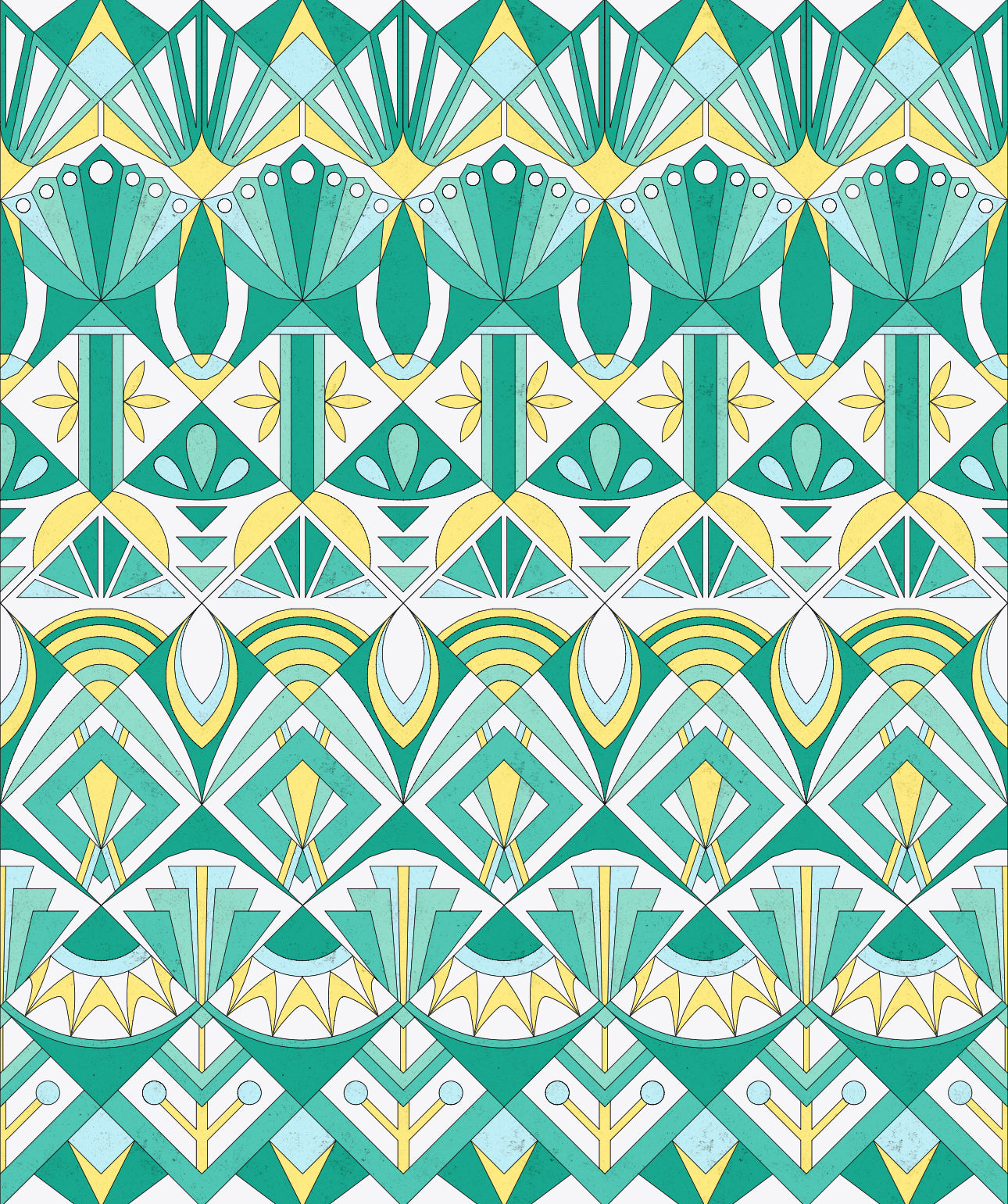 Vesta Row of the Month Fabric Kit - Seafoam