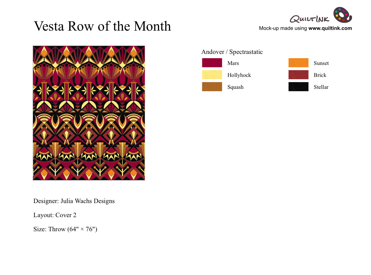 Vesta Row of the Month Fabric Kit - Sunset