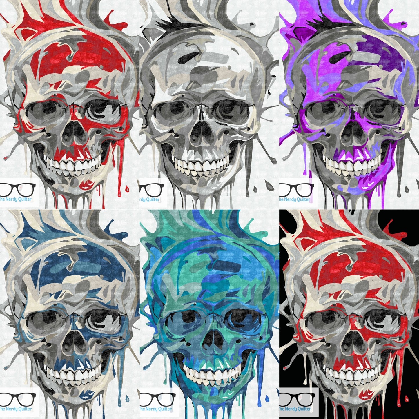 Splash Skull SAL Fabric Kits - Pattern by Quilts of Whimsy