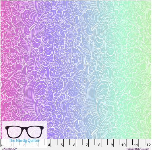 Preorder: Floral Reef Rip Tide in Deep Dive by Tula Pink for Freespirit - Sold by The Half Yard PWTP270.DeepDive