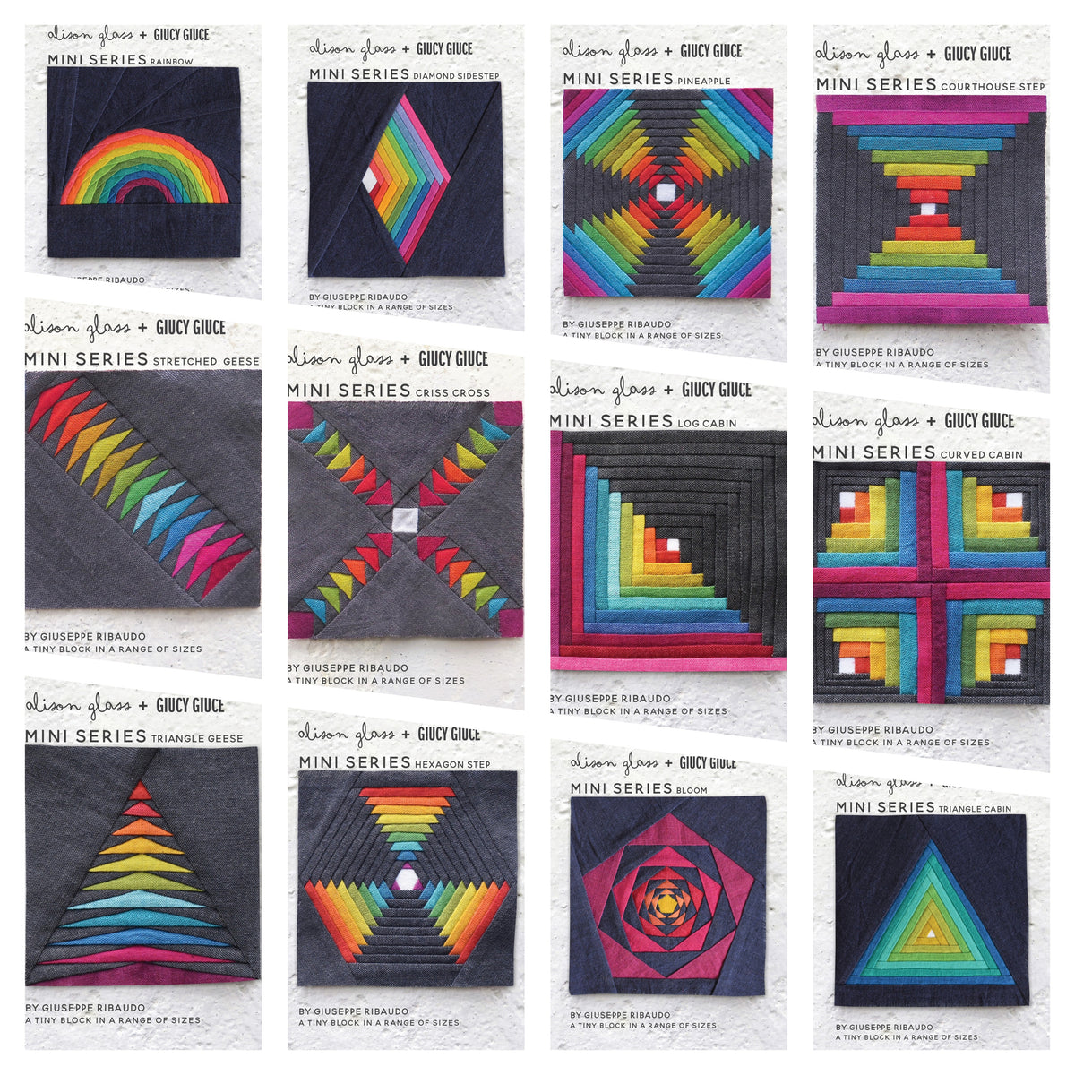 12 Pattern Mini Series Complete 12 Pattern Set - by Giucy Giuce and Alison Glass ...