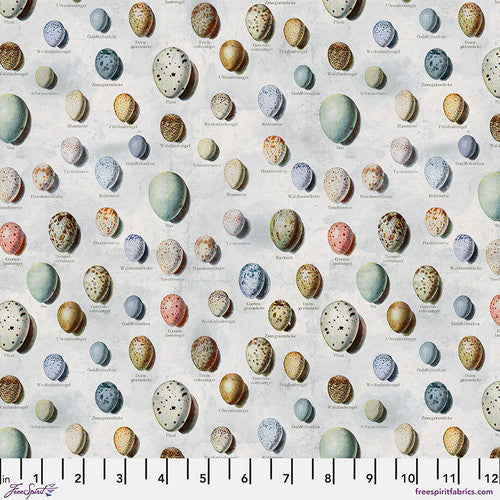 Palette Blue Eggs by Tim Holtz for Freespirit - Sold by the Half Yard