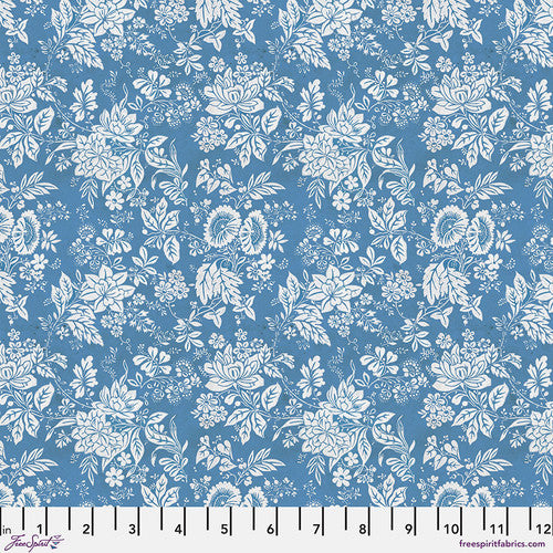 Palette Blue Tapestry by Tim Holtz for Freespirit - Sold by the Half Yard