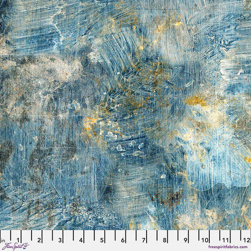 Palette Blue Vintage by Tim Holtz for Freespirit - Sold by the Half Yard