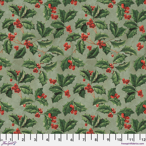 Palette Seasonal Christmas Holly by Tim Holtz for Freespirit - Sold by the Half Yard