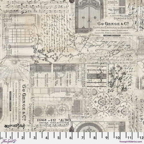 Palette Seasonal Halloween Remnants by Tim Holtz for Freespirit - Sold by the Half Yard