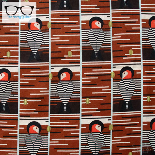 Charley Harper Baffling Belly Barkcloth by Charlie Harper for Birch Fabrics - Sold by the Half Yard