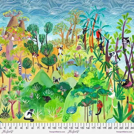 Madagascar Adventure Wildlife Map Panel by Daughter Earth for Freespirit