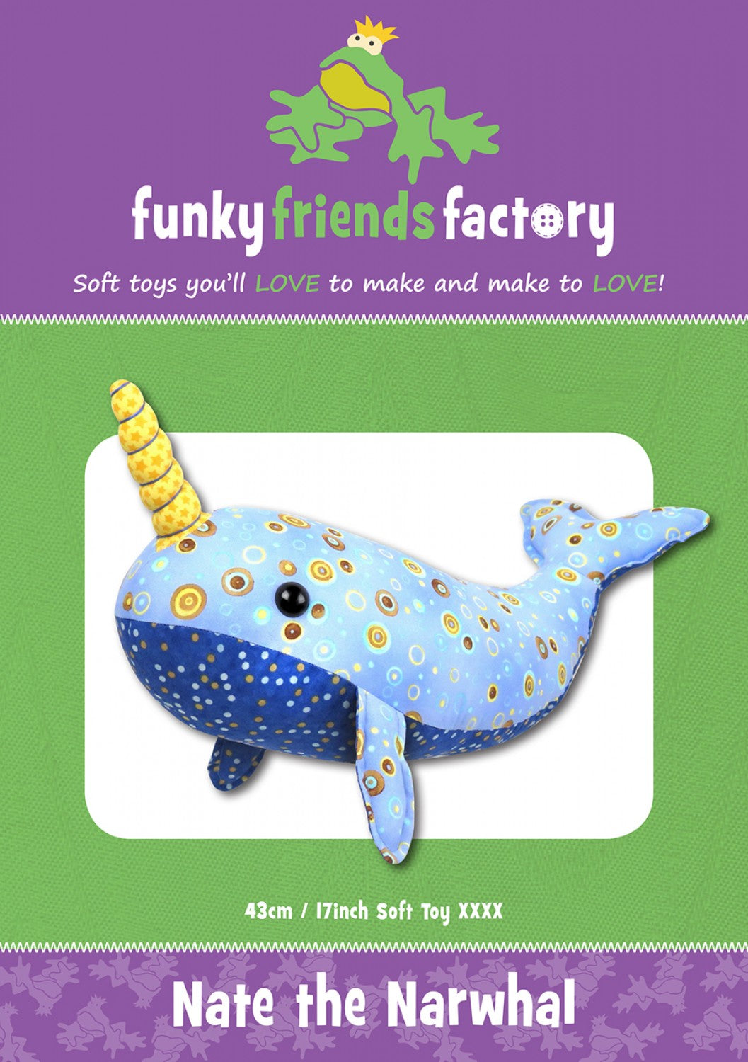 Nate the Narwhal pattern by Funky Friends Factory