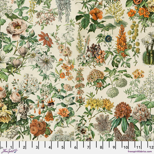 Palette Orange Botanical by Tim Holtz for Freespirit - Sold by the Half Yard