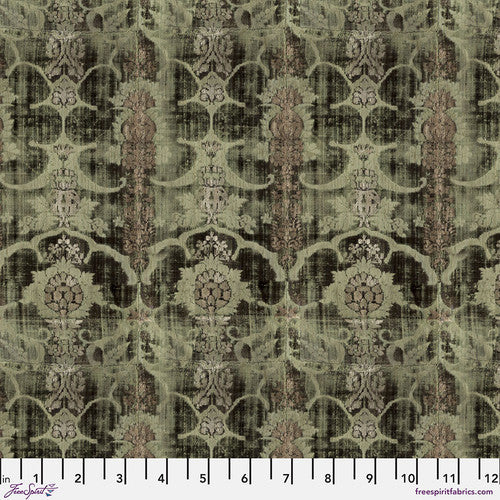 Palette Green Tapestry by Tim Holtz for Freespirit - Sold by the Half Yard