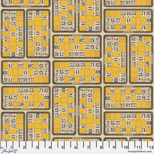 Palette Yellow Numbers by Tim Holtz for Freespirit - Sold by the Half Yard