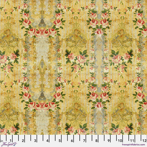 Palette Yellow Wallpaper by Tim Holtz for Freespirit - Sold by the Half Yard