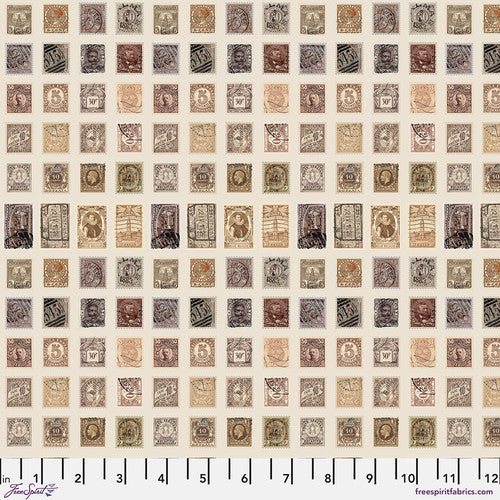 Palette Neutral Stamps by Tim Holtz for Freespirit - Sold by the Half Yard