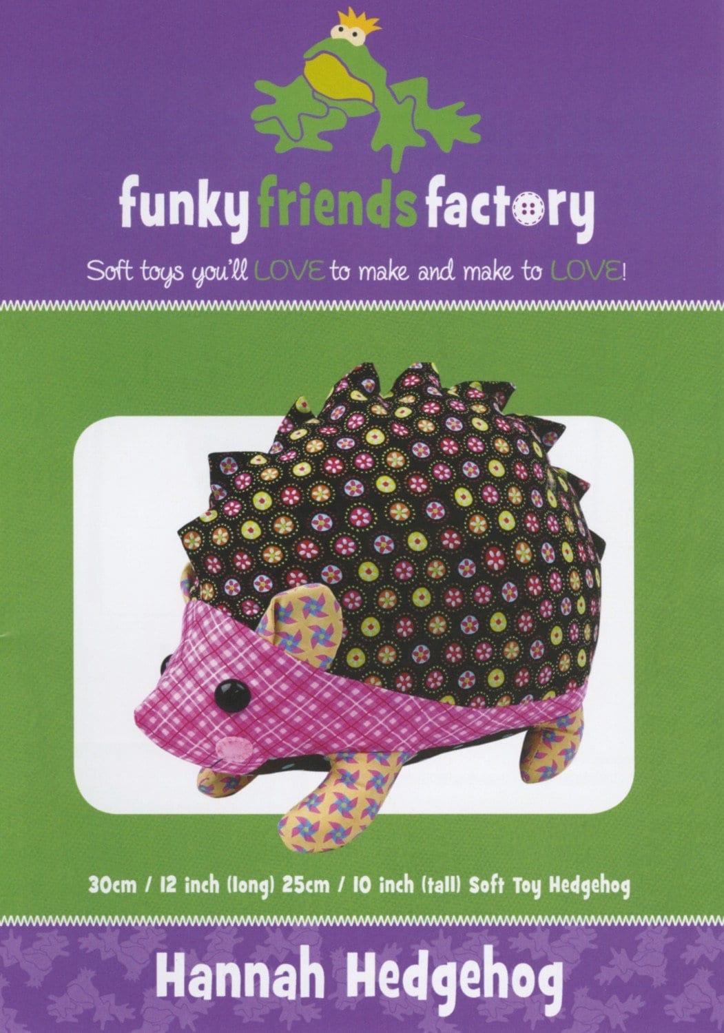 Hannah the Hedgehog pattern by Funky Friends Factory