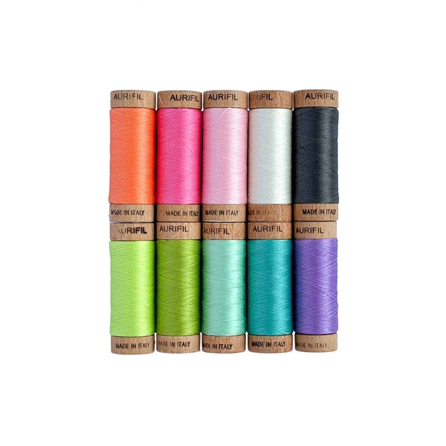 Aurifil Untamed 80wt plus Neon Thread set by Tula Pink 10ct