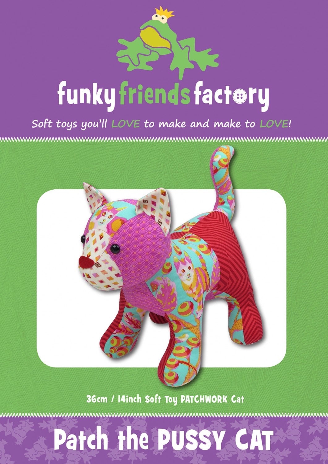 Patch the Pussycat pattern by Funky Friends Factory