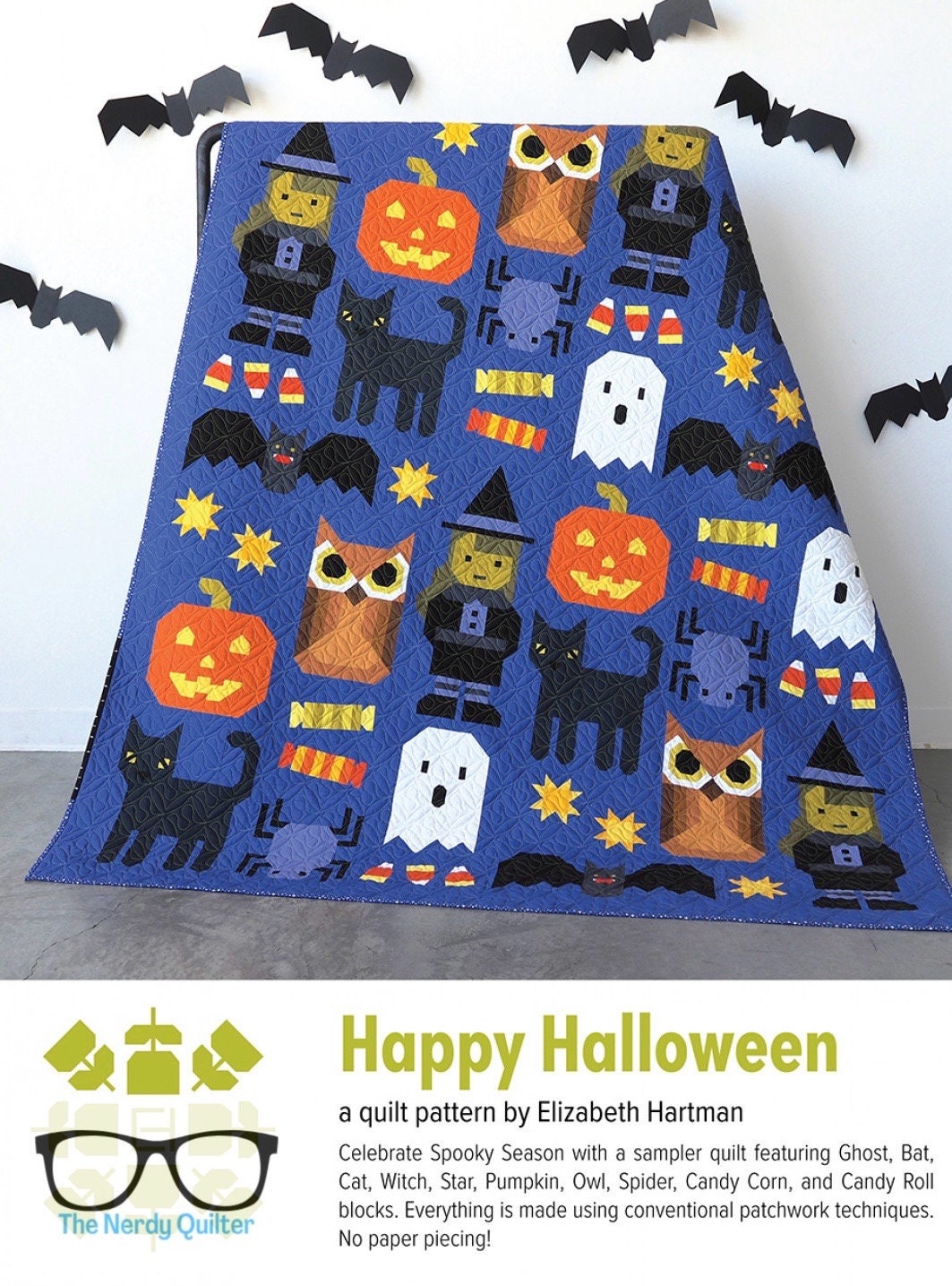 Elizabeth Hartman Happy Halloween Quilt Pattern Hardcopy