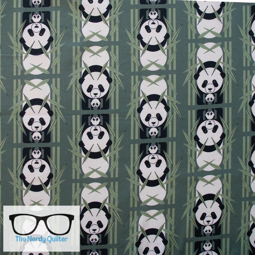 Charlie Harper Nurture Vol. 3 Panda Panda Poplin by Charlie Harper for Birch Fabrics - Sold by the Half Yard