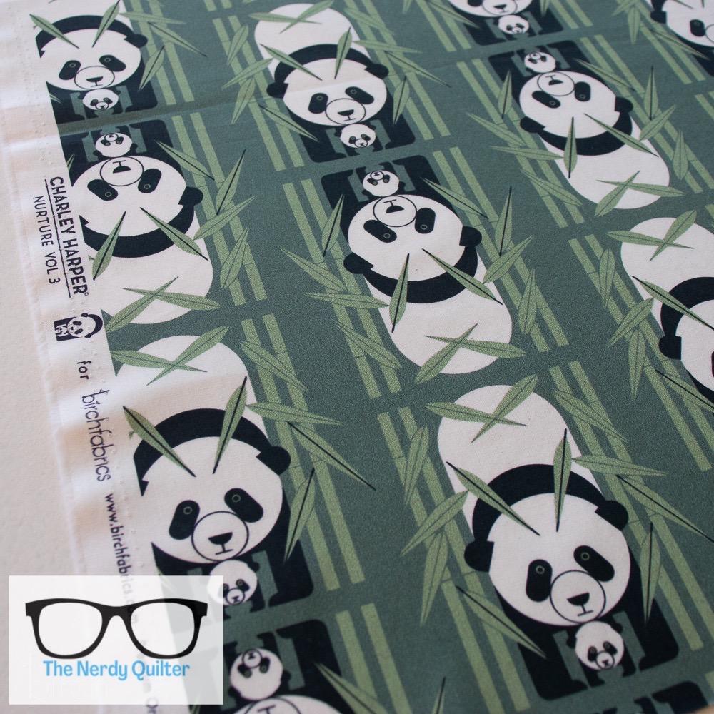 Charlie Harper Nurture Vol. 3 Panda Panda Poplin by Charlie Harper for Birch Fabrics - Sold by the Half Yard