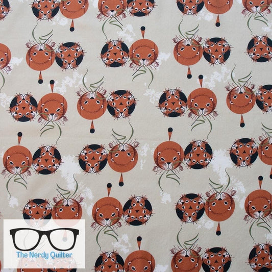 Charlie Harper Nurture Vol. 3 Prairie Dogs Poplin by Charlie Harper for Birch Fabrics - Sold by the Half Yard