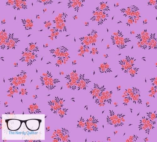 Preorder:  New True Colors What a Ditz in Heliotrope by Tula Pink for Freespirit PWTP253.Heliotrope - Sold by the Half Yard