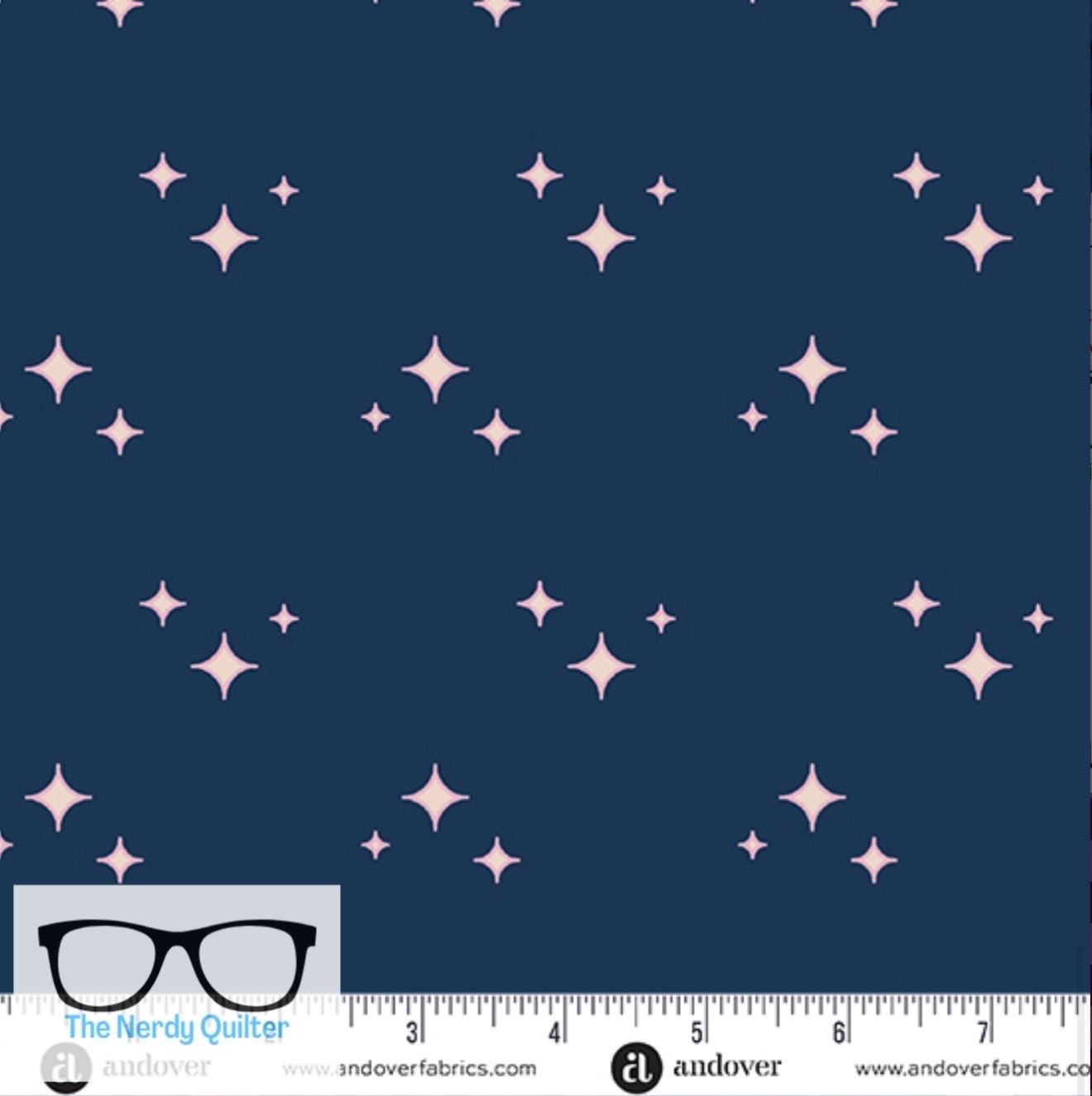 Birdie Sparkle Shine in Oasis by Libs Elliott for Andover A-1139-B - Sold by the Half Yard