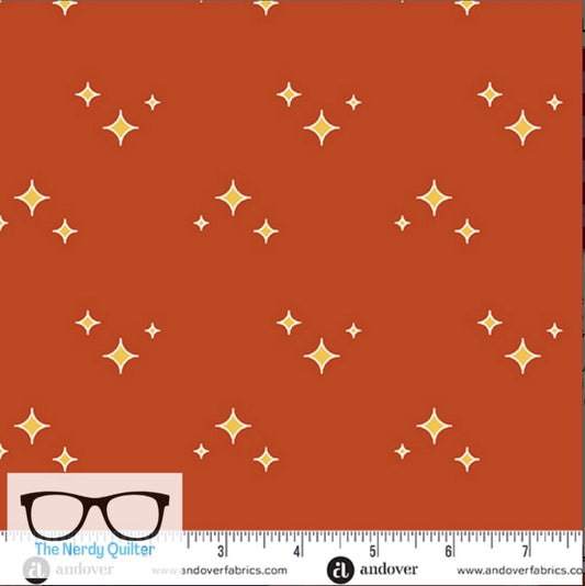 Birdie Sparkle Shine in Tiger by Libs Elliott for Andover A-1139-O - Sold by the Half Yard