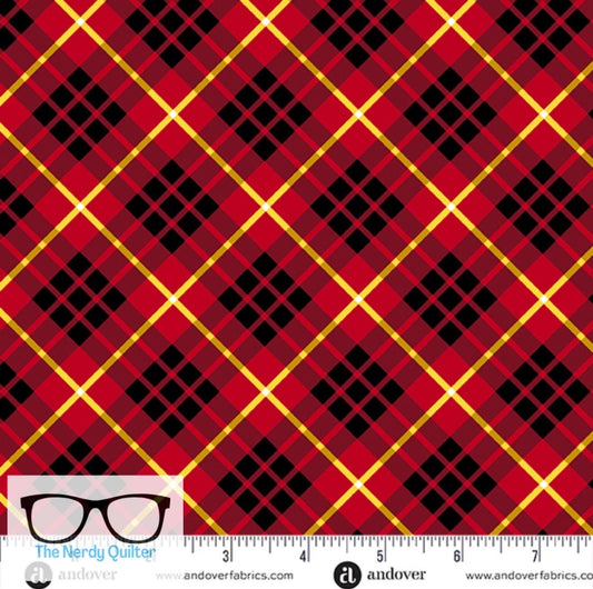 Iconic Tartan in Brick by Libs Elliott for Andover A-1225-R - Sold by the Half Yard