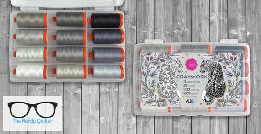 Preorder: Graywork Aurifil 12 Large Spool Set by Tula Pink for Aurifil