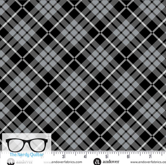 Iconic Tartan in Leather by Libs Elliott for Andover A-1225-K - Sold by the Half Yard