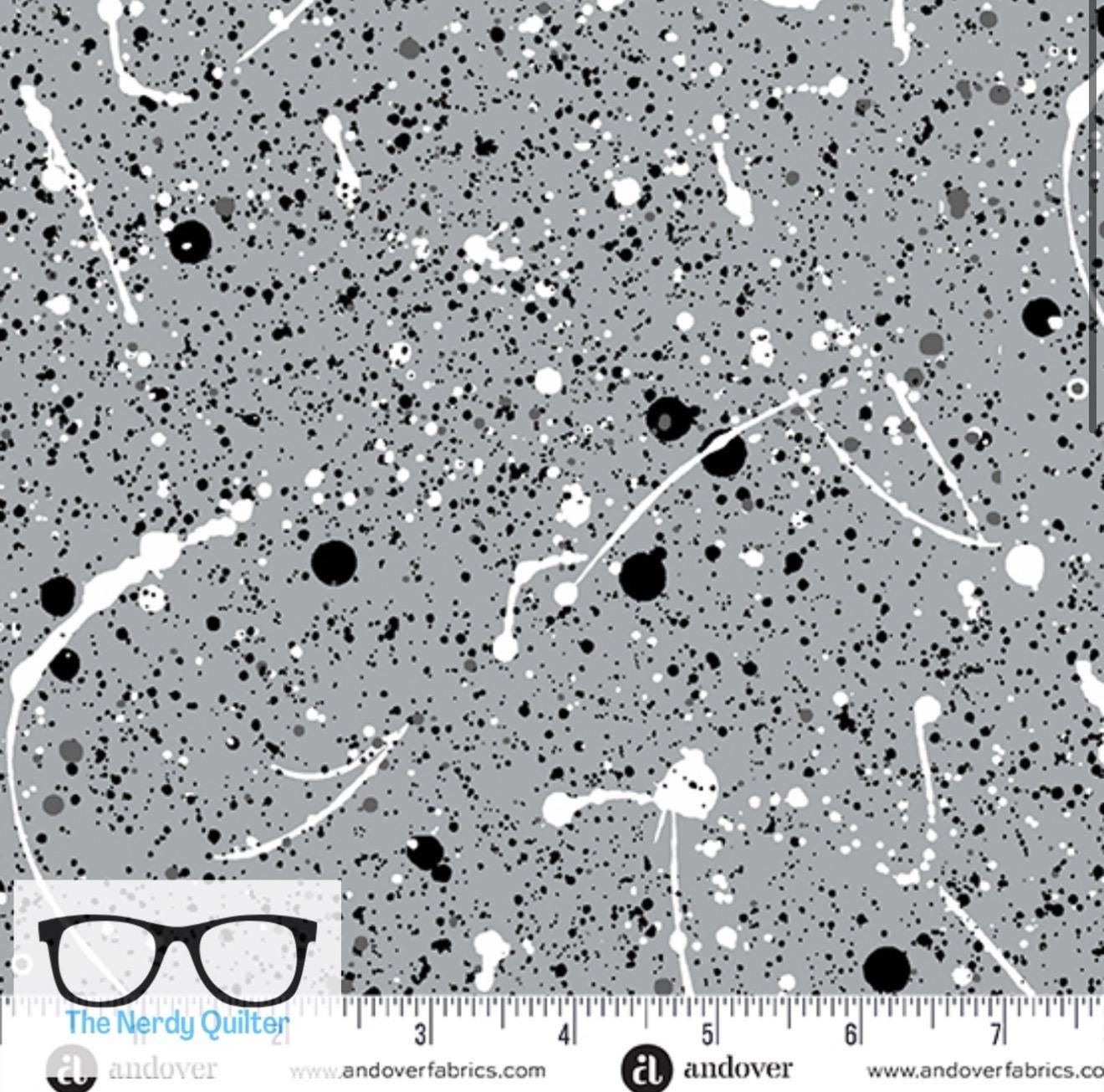 Iconic Dark Matter in Leather by Libs Elliott for Andover A-1230-C - Sold by the Half Yard