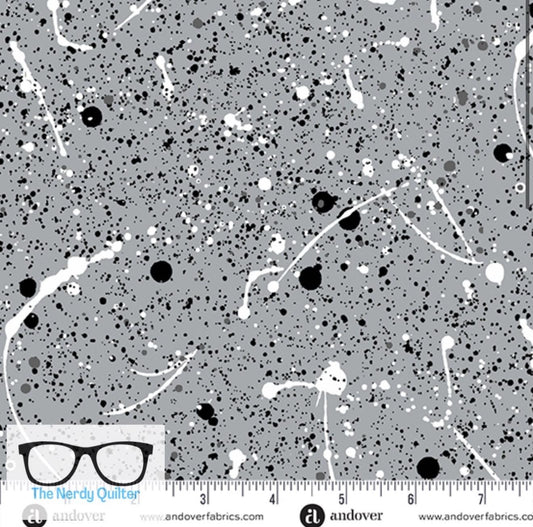 Iconic Dark Matter in Leather by Libs Elliott for Andover A-1230-C - Sold by the Half Yard