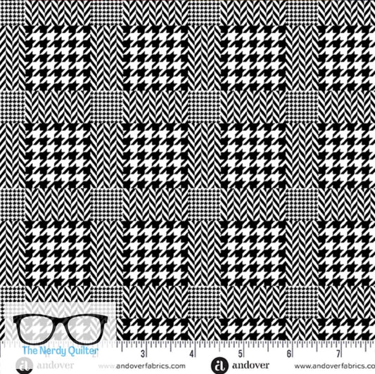 Iconic Check in Leather by Libs Elliott for Andover A-1227-K - Sold by the Half Yard