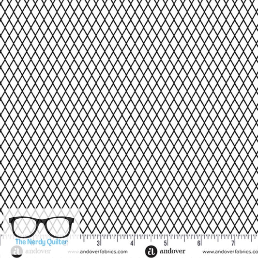 Iconic Fishnet in Dove by Libs Elliott for Andover A-1231-L - Sold by the Half Yard