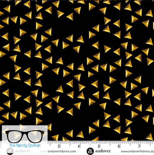 Iconic Studs in Gold by Libs Elliott for Andover A-1232-Y - Sold by the Half Yard