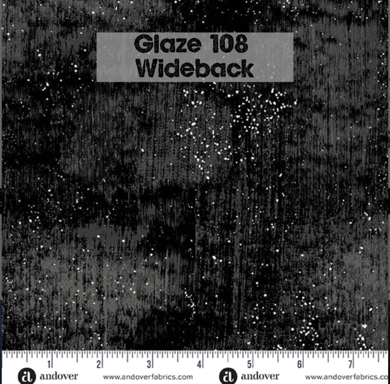 Preorder: Glaze 108 Wideback in Ink by Libs Elliott for Andover AW-10235-K - Sold by the Half Yard