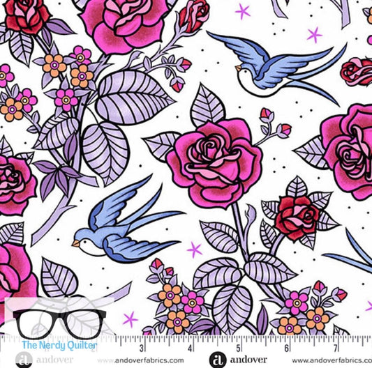 Preorder: Perfect Day in Multi by Libs Elliott for Andover A-10217-L - Sold by the Half Yard