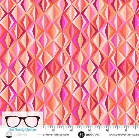 Preorder: Perfect Day Prism in Orange by Libs Elliott for Andover A-10220-O - Sold by the Half Yard