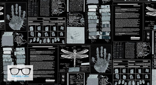 Sleuth Microfiche in Gumshoe by Giucy Giuce for Andover - Sold by the Half Yard A-768-K