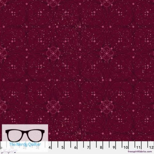 Preorder: Enrapture Flourish in Garnet by Giucy Giuce for Freespirit - Sold by the Half Yard
