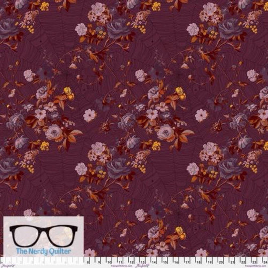 Preorder: Enrapture Vining in Cabernet by Giucy Giuce for Freespirit - Sold by the Half Yard