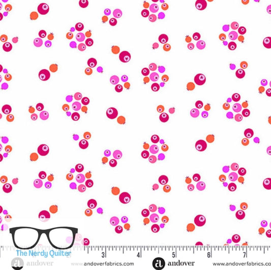 Preorder: Perfect Day Bleubs in Pink by Libs Elliott for Andover A-10219-L - Sold by the Half Yard